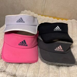 Adidas Visor Collection in Pink, Black, and Gray